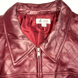 Burgundy Leather D&CO Women’s Jacket 2X